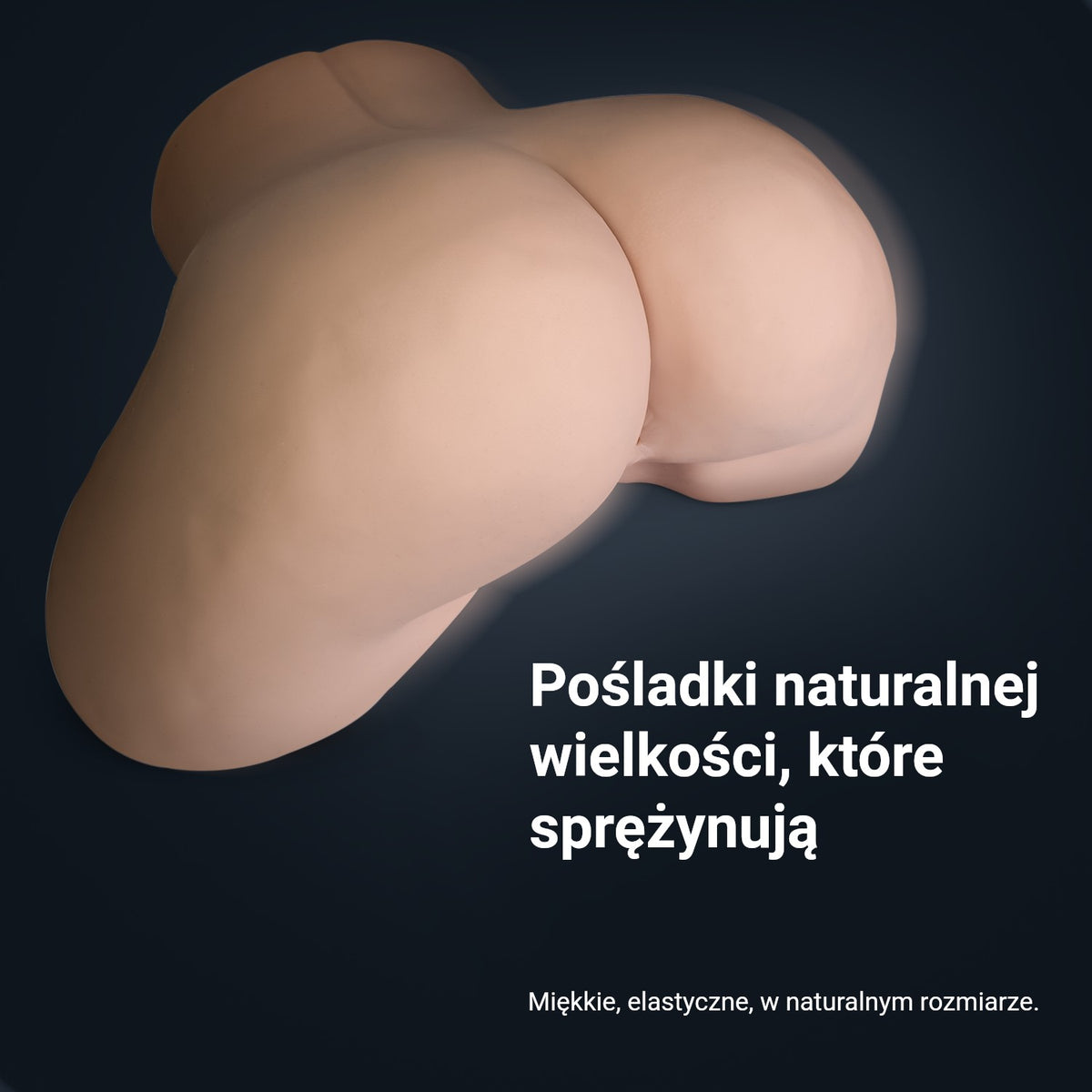 Infografika Loes: pośladki naturalnej wielkości, które podskakują, miękkie i elastyczne