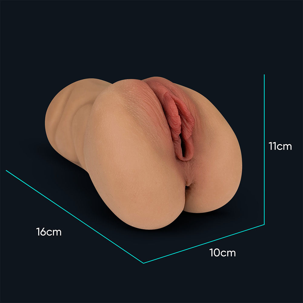 Maße der Claire Pocket Pussy: 16 cm lang, 10 cm breit, 11 cm hoch