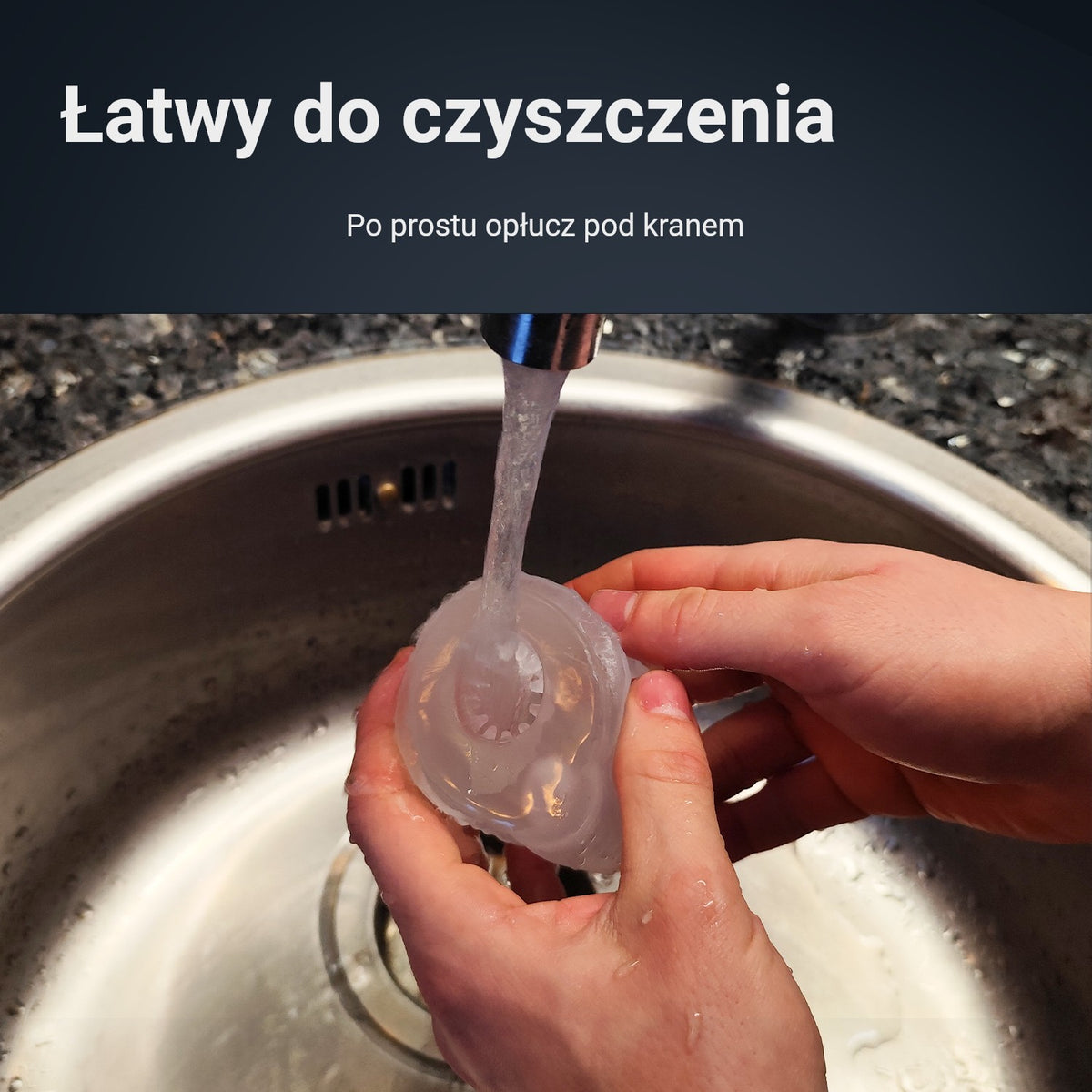 Masturbator Pocket Shot płukany pod kranem