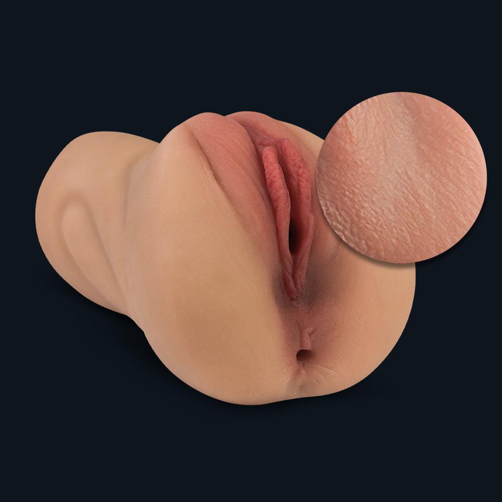 Emily pocket pussy with enlarged close-up of the skin texture