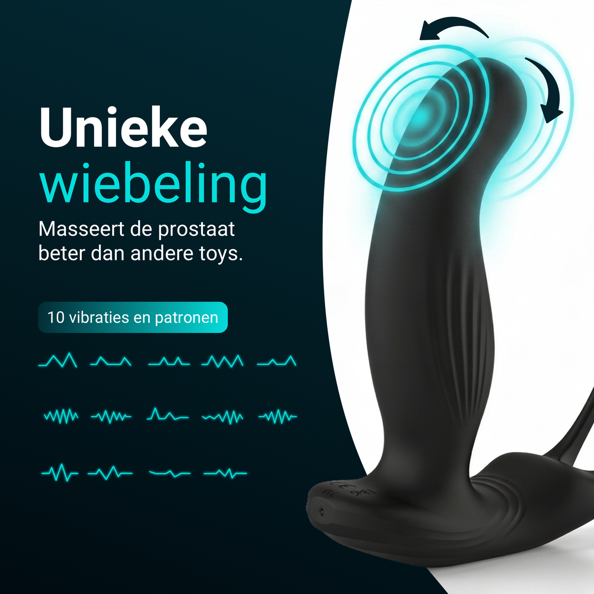 Heatstim Pro with moving head that massages the prostate, 10 vibration patterns