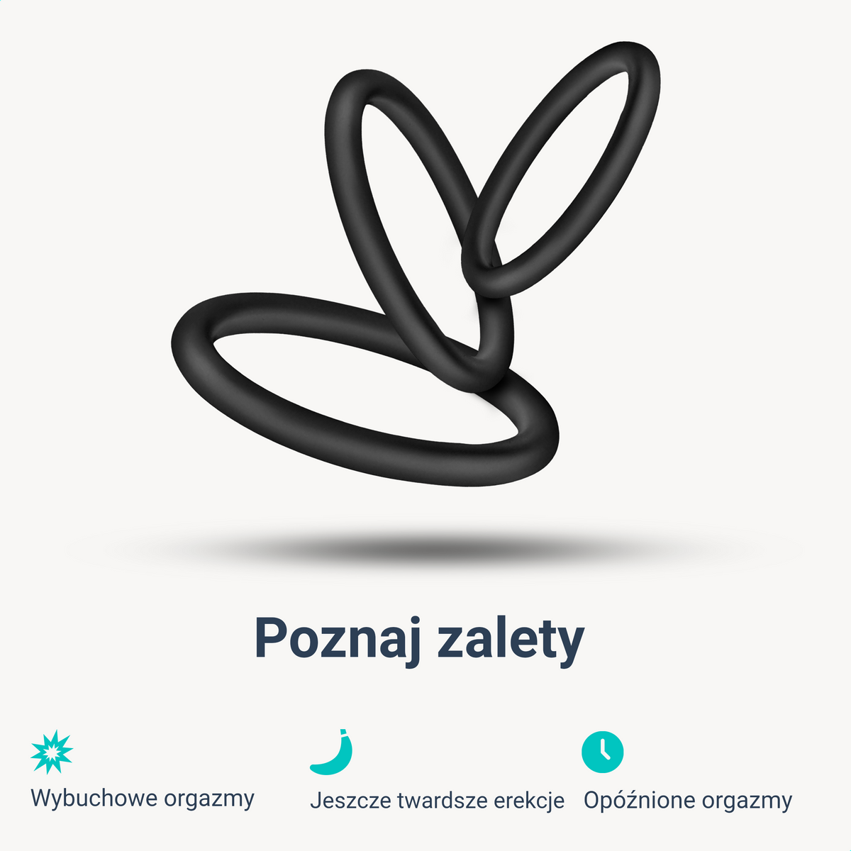 Pierścienie erekcyjne, 3 sztuki, zabawki erotyczne dla mężczyzn